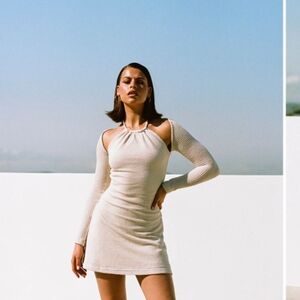 Sabo Skirt Cream Long Sleeve Dress